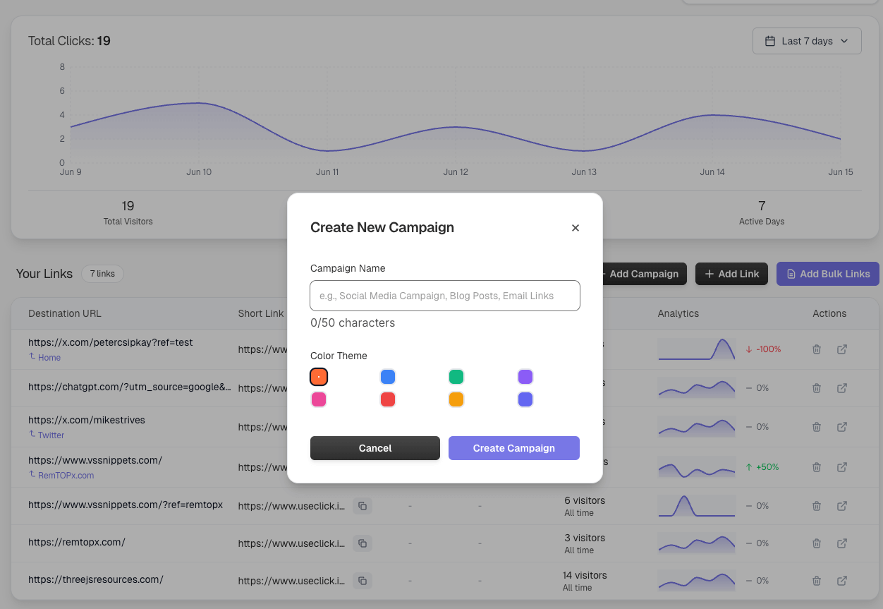 Campaign Management Interface